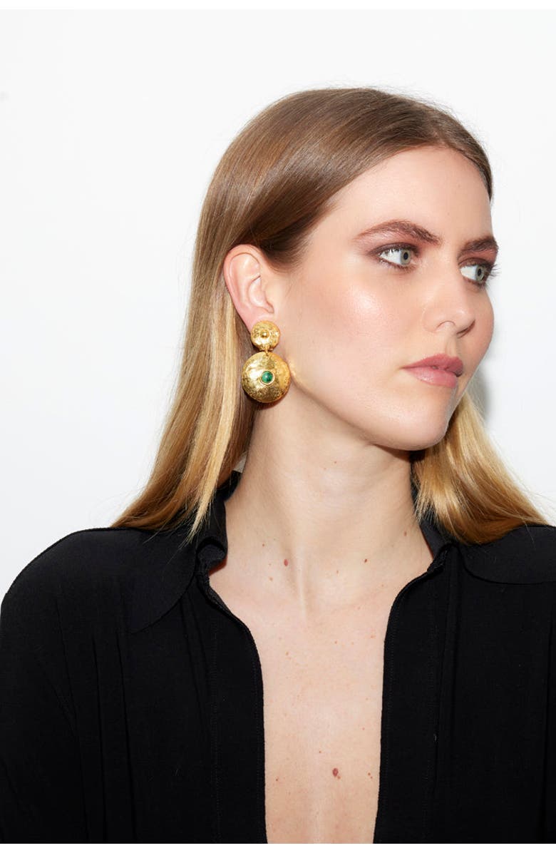 SYLVIA TOLEDANO Venus Earrings, Alternate, color, Malachite