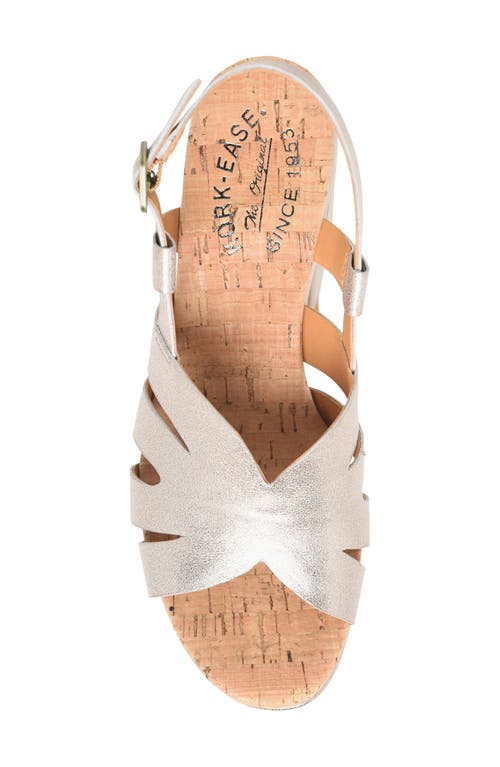 Kork-ease Pasha Ankle Strap Platform Sandal In Gold Metallic
