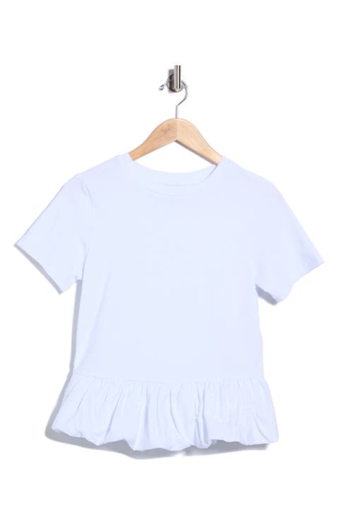 Peplum Bubble Hem T-Shirt
