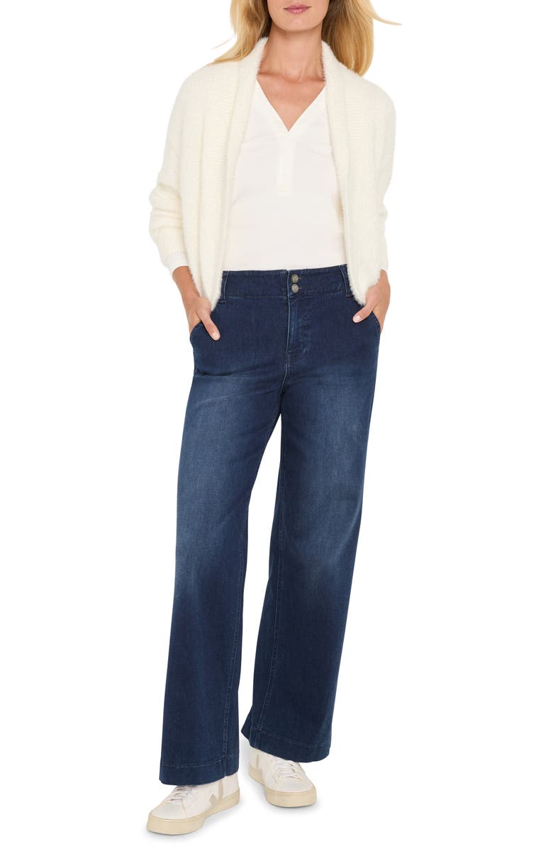 NIC+ZOE Cozy Chic Fuzzy Shrug Cardigan, Alternate, color, Classic Cream