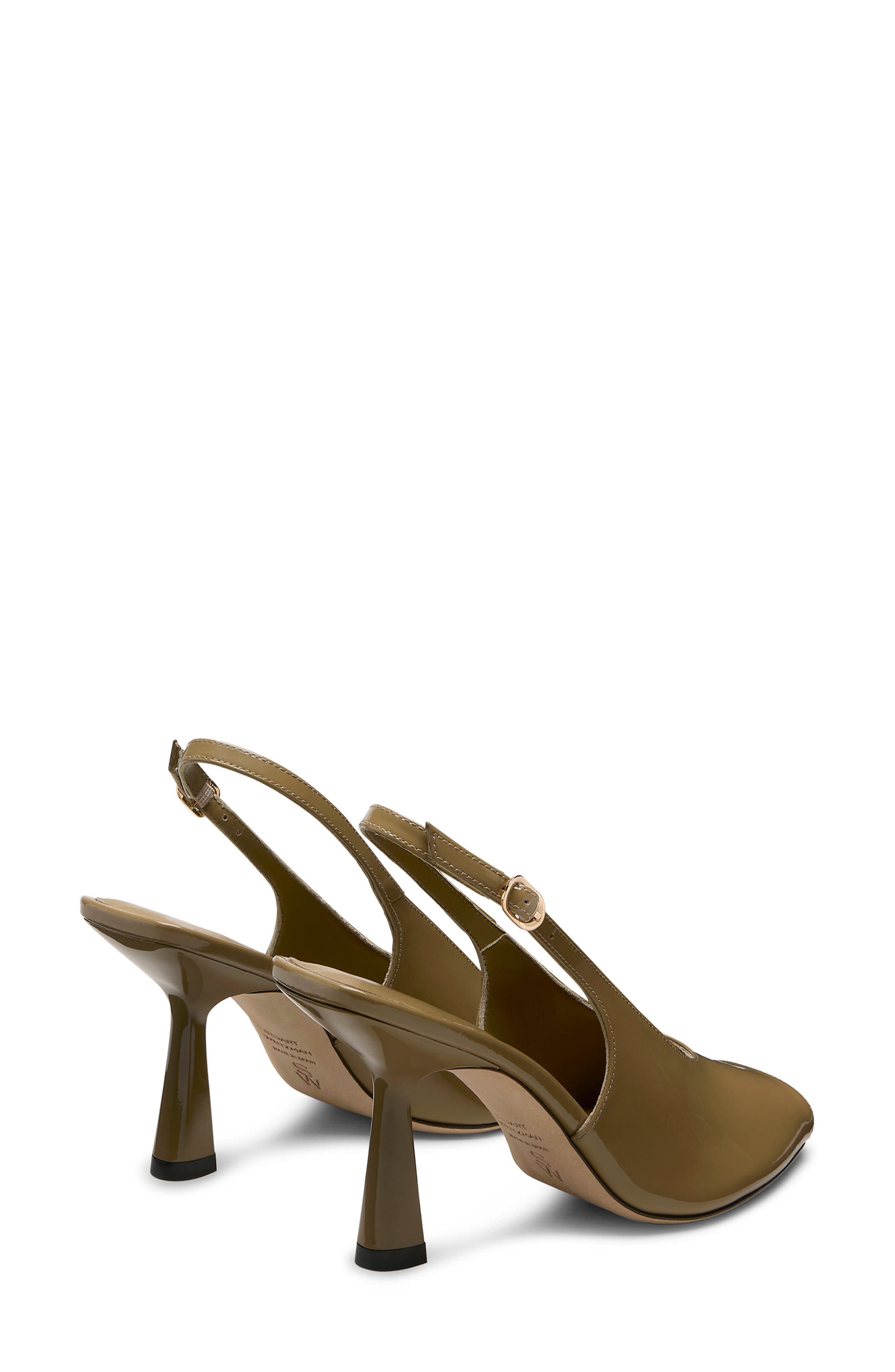 Stuart Weitzman Val Slingback 85 Sandal, Alternate, color, Golden Olive