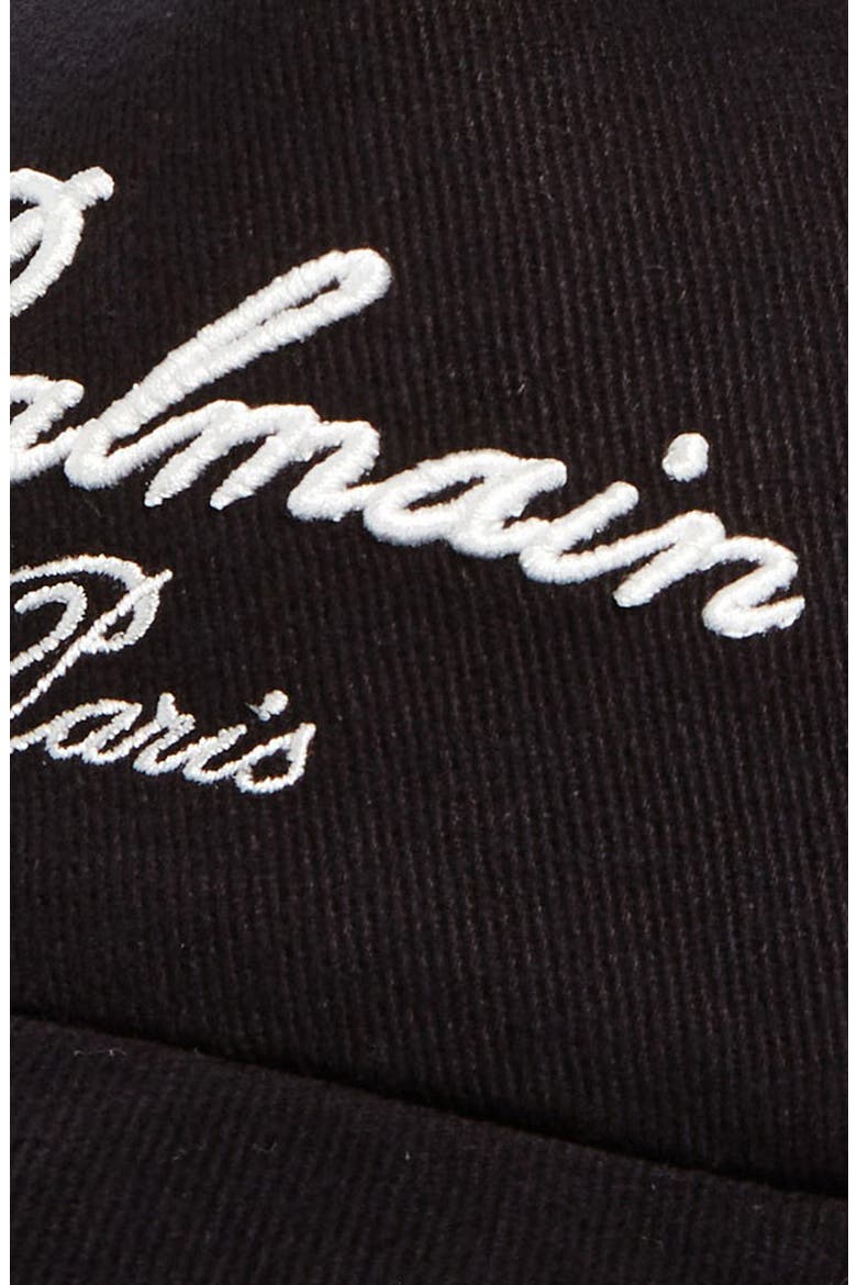 Signature Embroidered Cotton Baseball Cap, Alternate, color, EDK BLACK/ IVORY