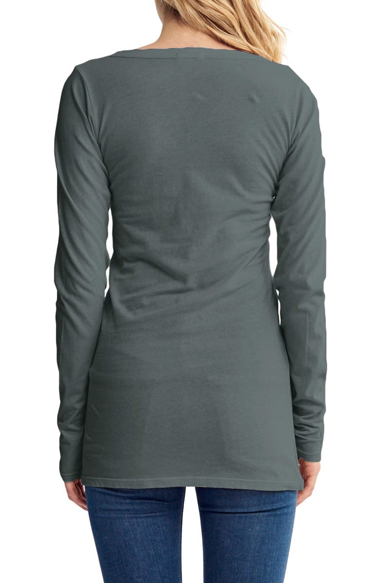 LAmade Long V-Neck Cotton Tee, Alternate, color, 