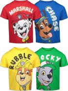 Nickelodeon Paw Patrol 4-Pack Short Sleeve T-Shirts