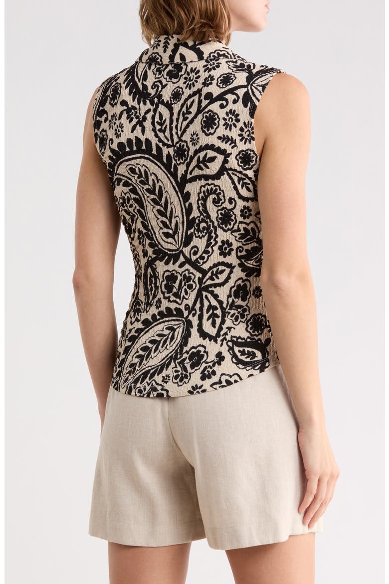 Suns Out Collared Tank, Alternate, color, DAHLIA WHITE/ BLACK