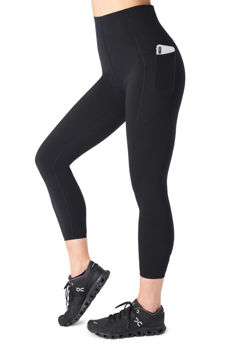 Power High Waist Pocket 7/8 Leggings, Main, color, BLACK