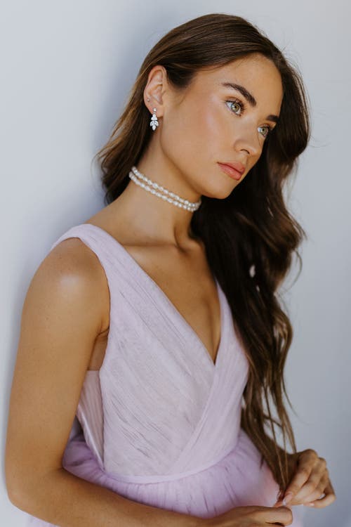 Untamed Petals Vania Crystal Earrings In Silver