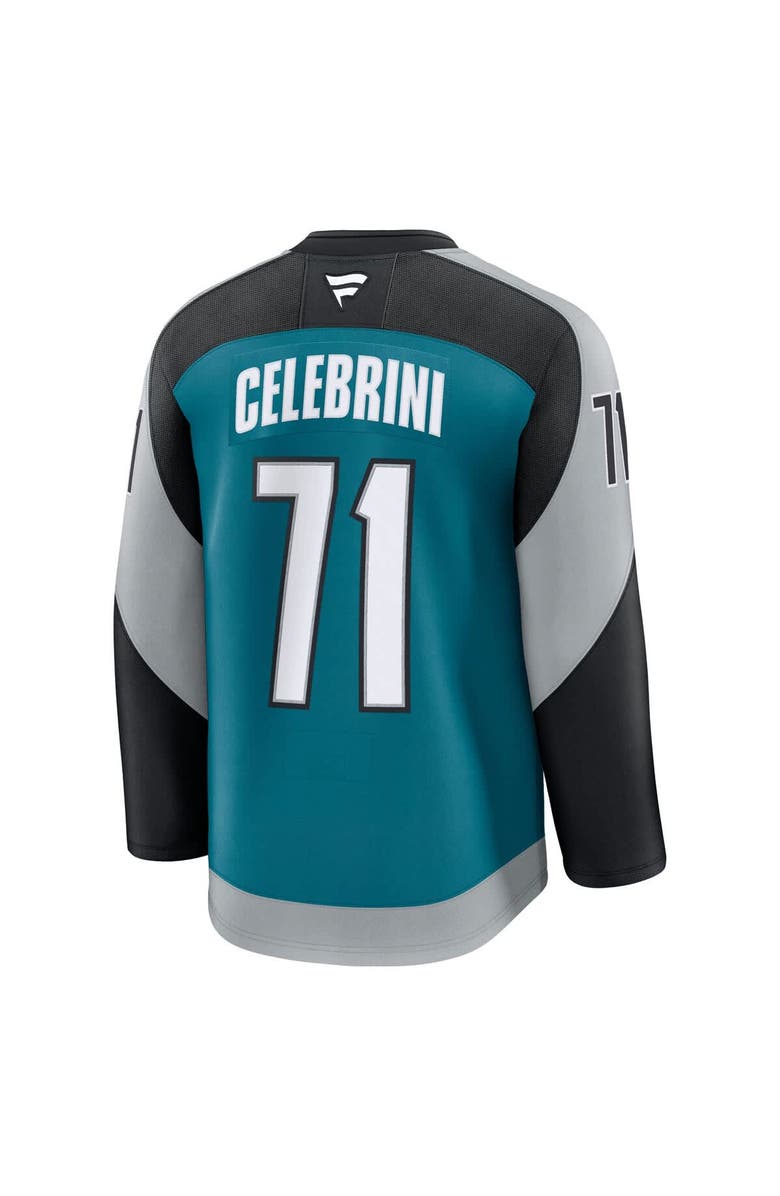 FANATICS Men's Fanatics Macklin Celebrini Teal San Jose Sharks Alternate Premium Player Jersey, Alternate, color, Teal