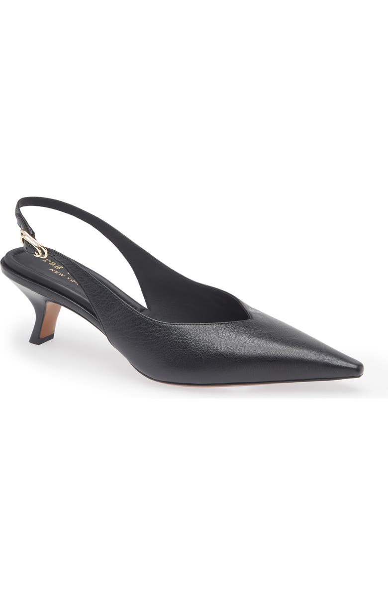 rag & bone Madison Slingback Pointed Toe Kitten Heel Pump, Main, color, Black