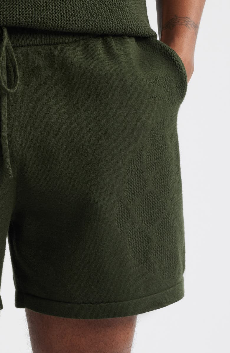 MAVRANS Pineapple Knit Shorts, Alternate, color, Green