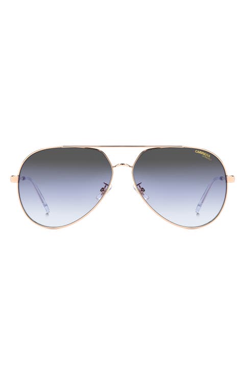63mm Polarized Oversize Aviator Sunglasses