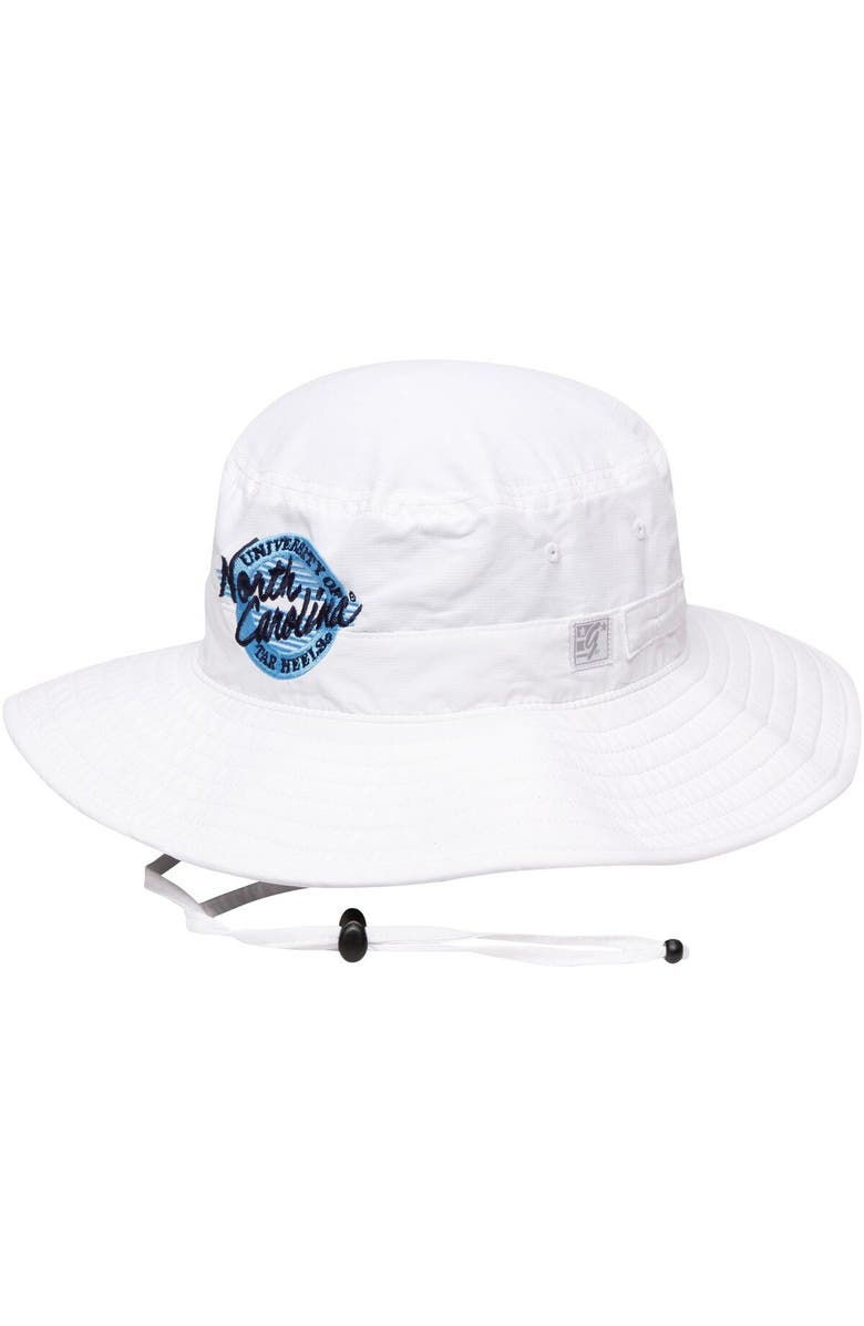 THE GAME Men's The Game White North Carolina Tar Heels Classic Circle Ultralight Adjustable Boonie Bucket Hat, Main, color, 