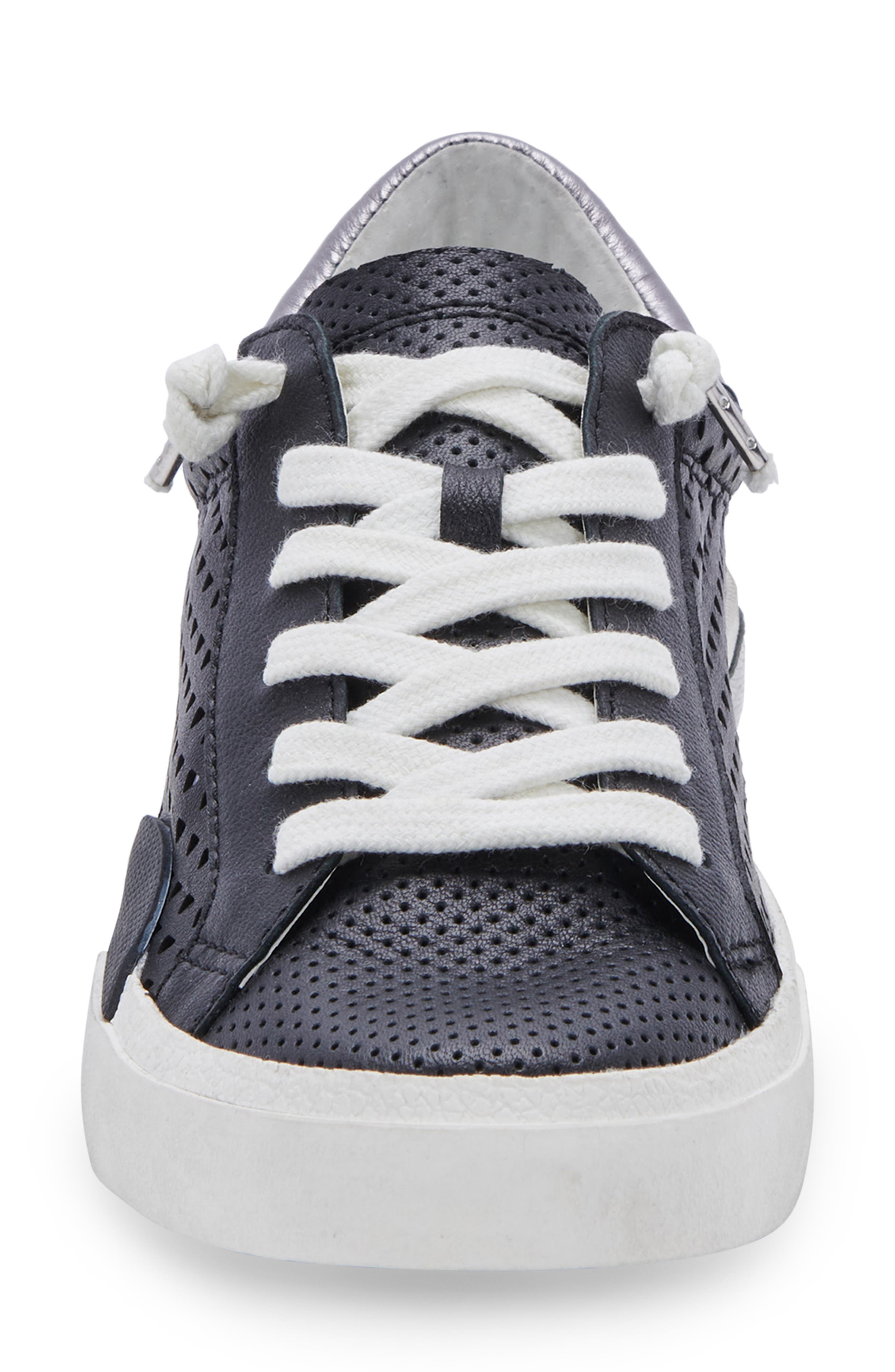 Dolce Vita Zina Sneaker, Alternate, color, Black Perforated Leather