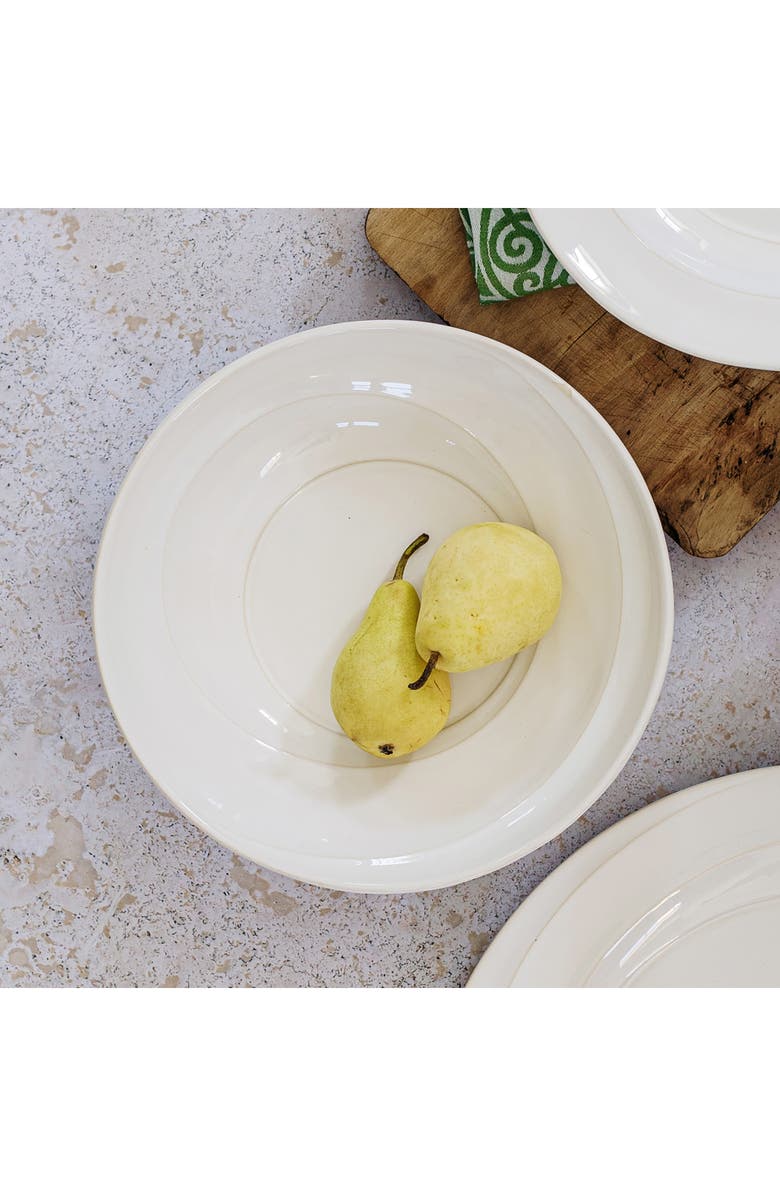 VIETRI Luna Shallow Serving Bowl, Alternate, color, White