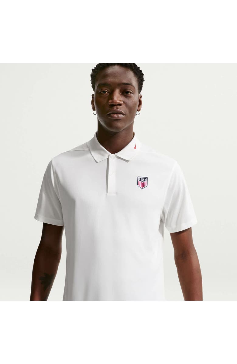 Nike Men's Nike White USMNT Dri-FIT Victory Solid Polo, Alternate, color, Cream