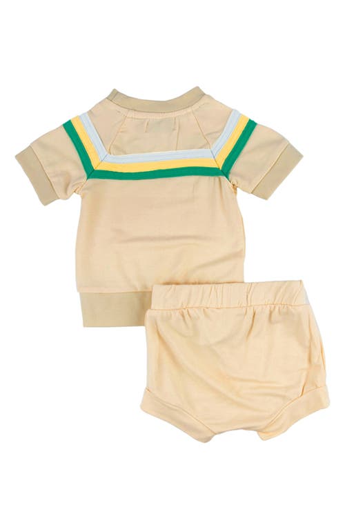Miki Miette Carlo Stripe Short Sleeve Pullover & Shorts Set In Retro Sport