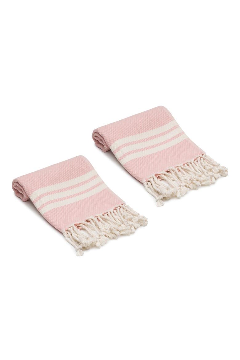Newport Turkish Cotton Hand & Kitchen Towel Bundle, Alternate, color, Blush