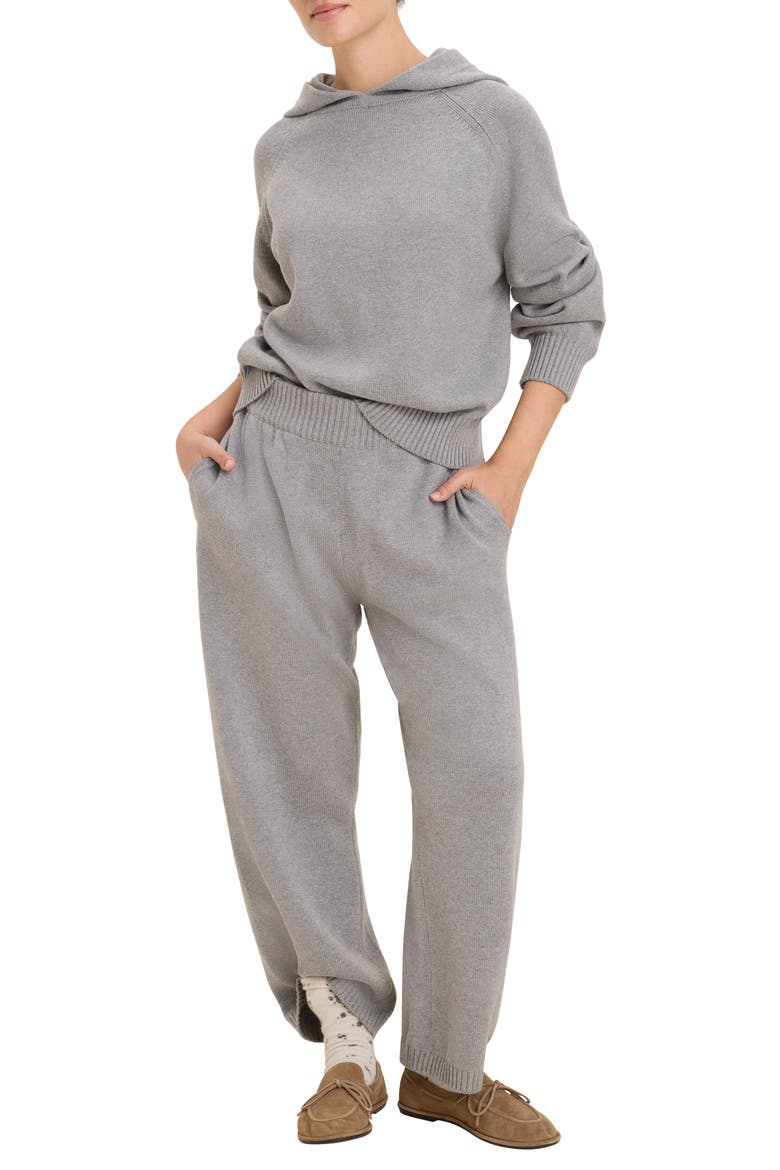 Cotton Sweater Hoodie, Alternate, color, GREY HEATHER