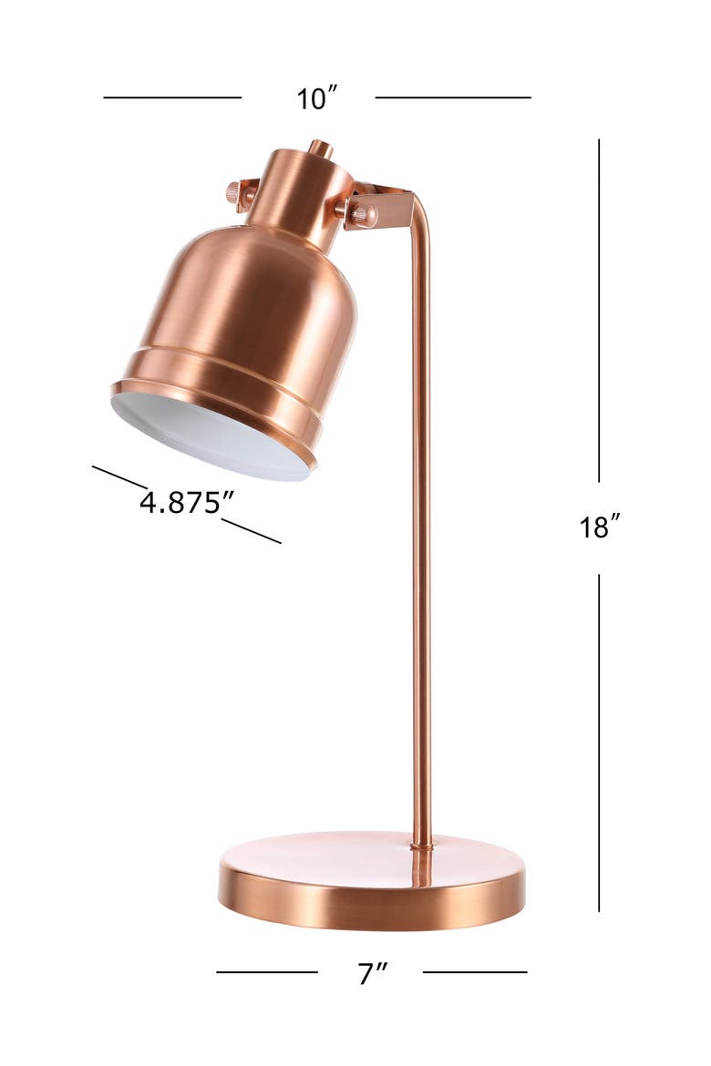 Edgar 18" Metal LED Task Lamp, Copper, Alternate, color, Copper