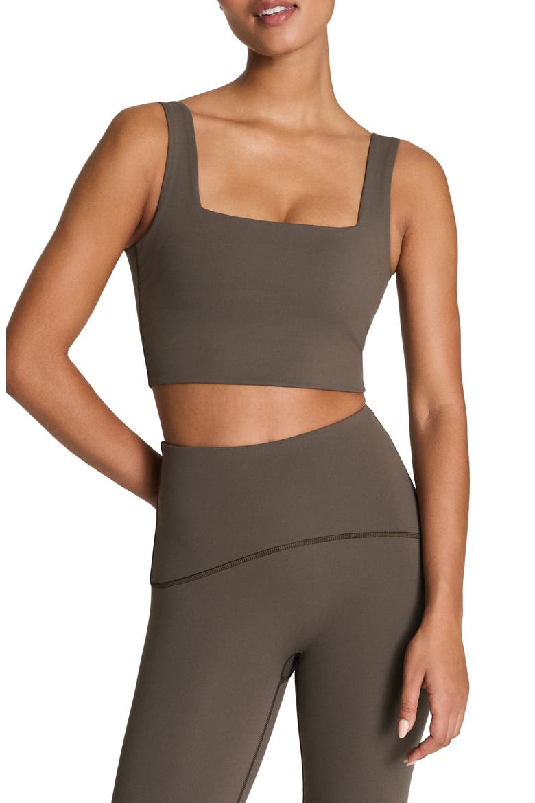 Square Neck Crop Tank Top, Main, color, MINERAL