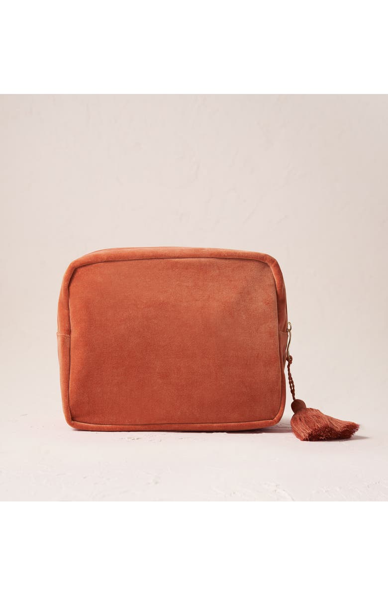 Elizabeth Scarlett Sun Goddess Velvet Wash Bag, Alternate, color,