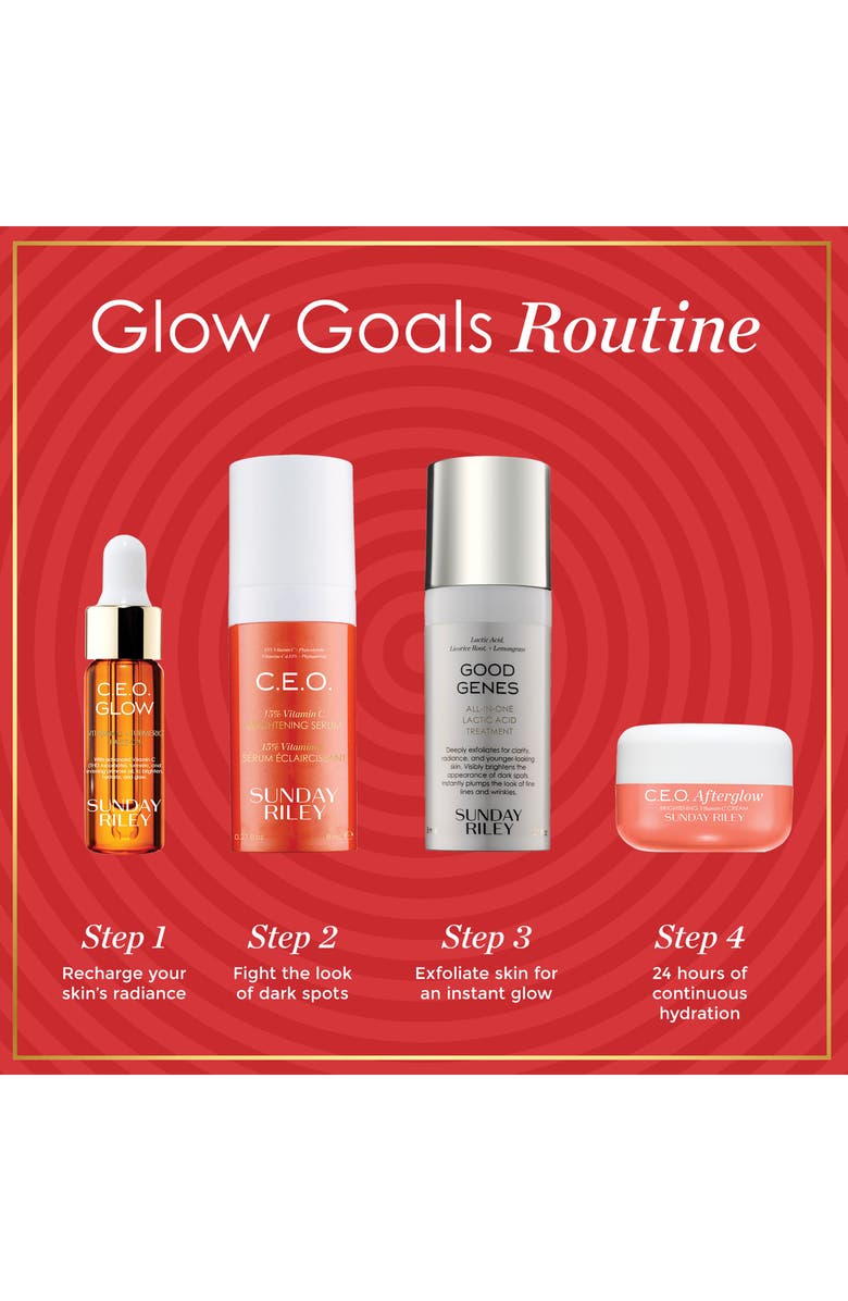 Sunday Riley Glow Goals Skin Care Set $69 Value, Alternate, color,
