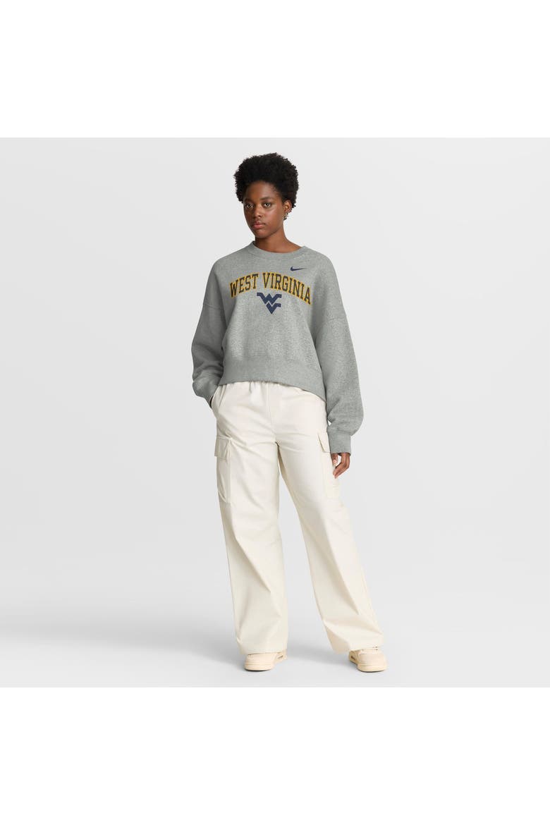 Women's Nike Heather Gray Penn State Nittany Lions Oversized Phoenix Arch Pullover Sweatshirt, Alternate, color, Heather Gray