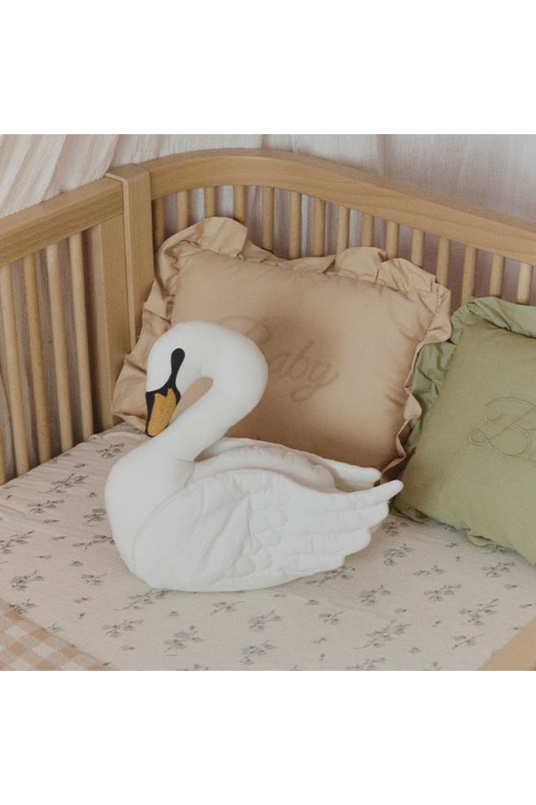 Cushion Swan, Alternate, color, Ivory, Natural
