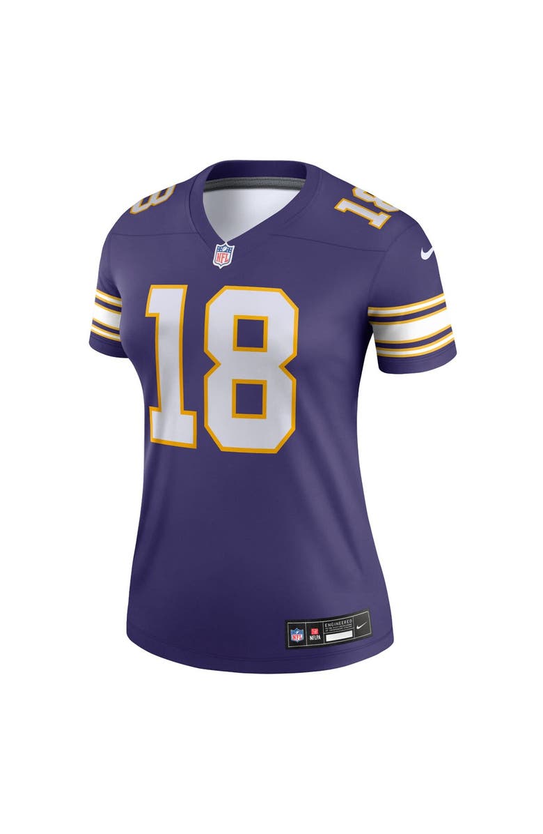 Nike Women's Nike Justin Jefferson  Purple Minnesota Vikings Alternate Legend Player Performance Top, Alternate, color, Purple