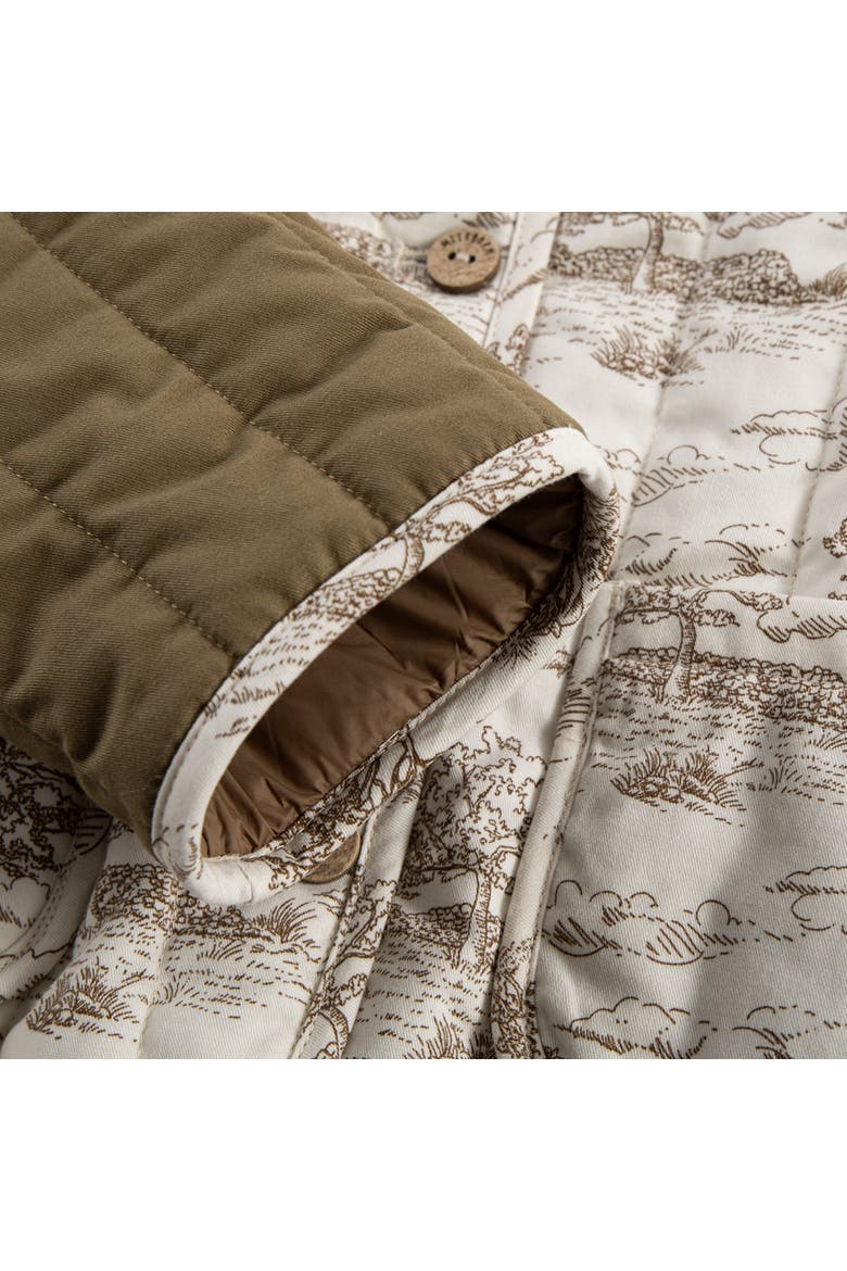 Quilted Coat, Alternate, color, Country Toile