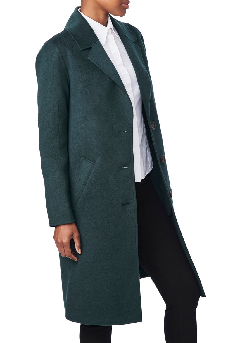 Notch Collar Coat, Alternate, color, DARK TEAL