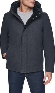 Cole Haan Signature Hooded Wool Blend Field Coat