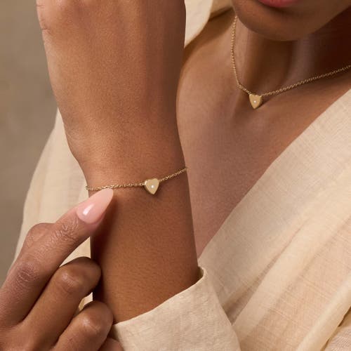 Karma And Luck Sweetheart Energy Diamond Heart Charm Gold Bracelet