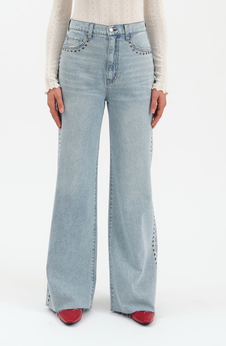 DAZE Far Out Wide Leg Jeans, Main, color, Lets Dance