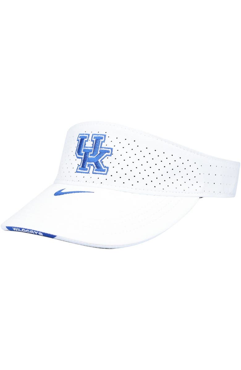 Nike Men's Nike White Kentucky Wildcats 2021 Sideline Performance Visor, Main, color, 