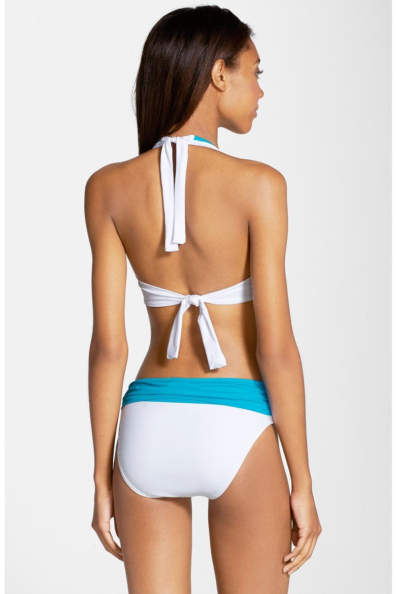 'Deck Piping' Underwire Bikini Top, Alternate, color, WHITE/ SEASIDE
