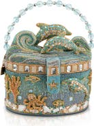 Mary Frances Accessories Crystal Dolphin Top Handle Handbag