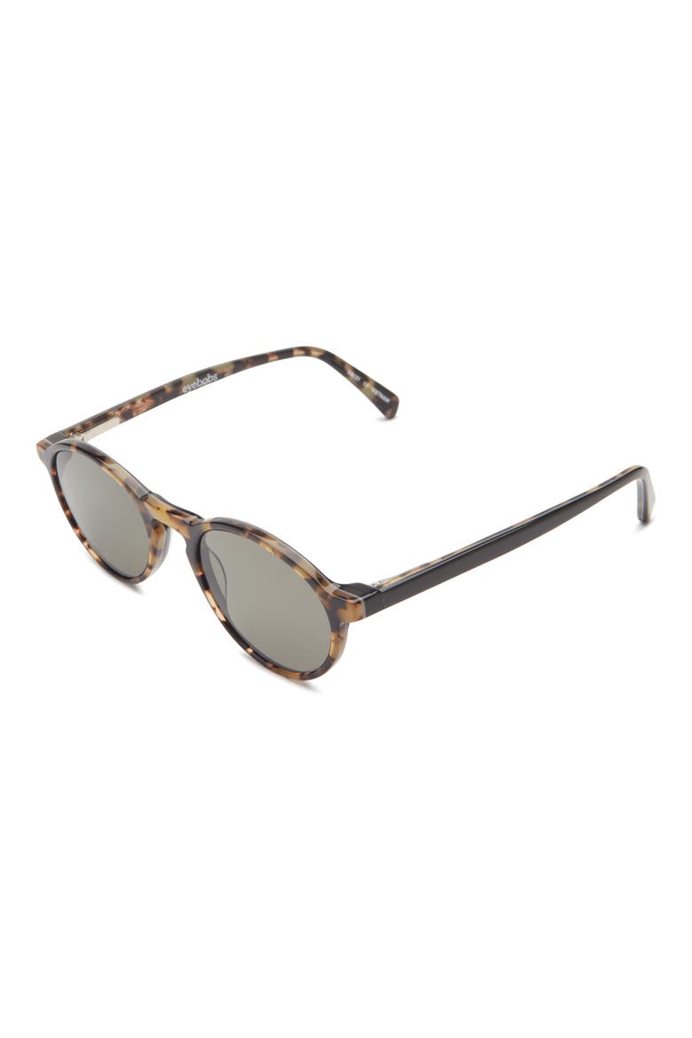 Board Stiff 49mm Round Polarized Sunglasses, Alternate, color, TORTOISE / BLACK TORT / GREY