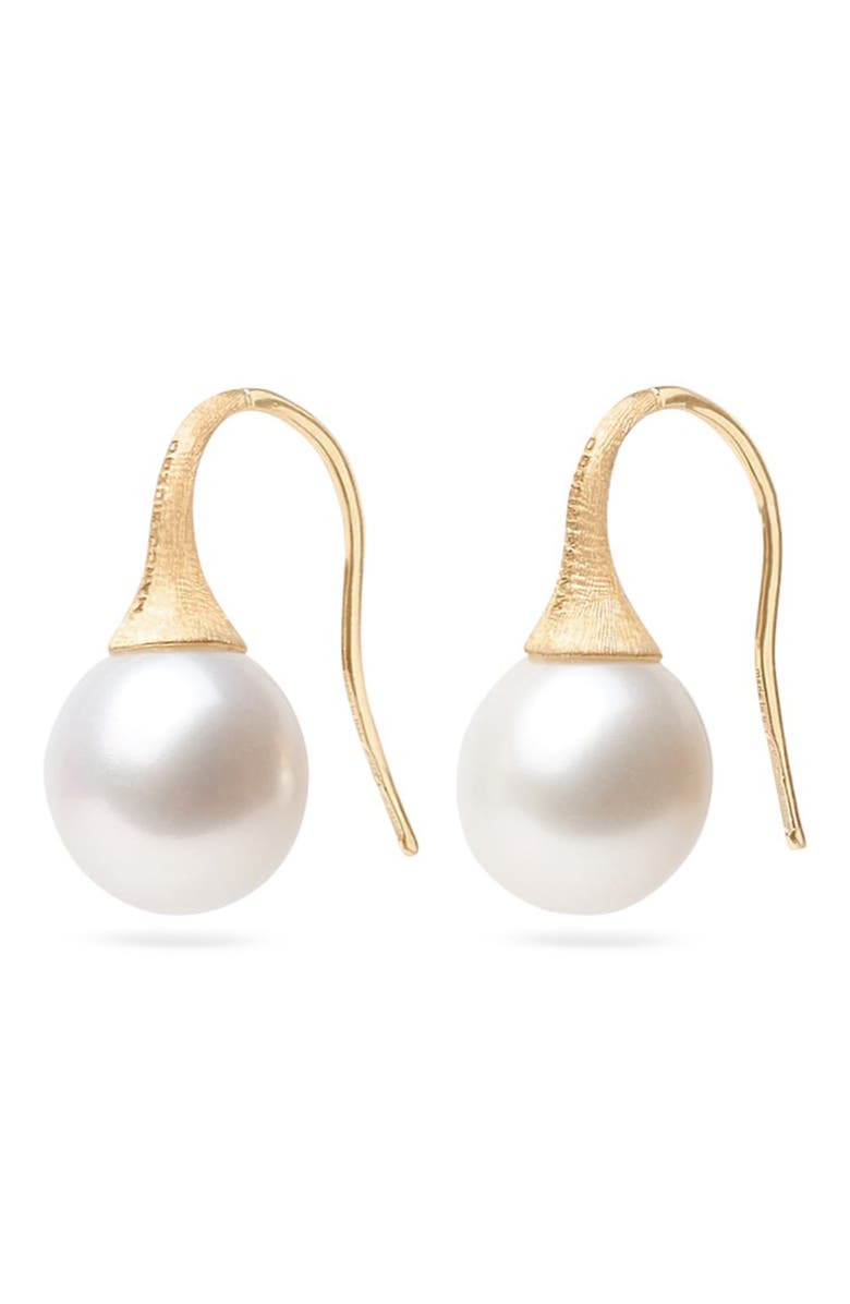 Marco Bicego 18K Yellow Gold Freshwater Pearl Drop Earrings, Alternate, color, Yellow Gold