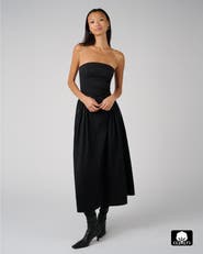 WeWoreWhat Strapless Corset Ruched Dress