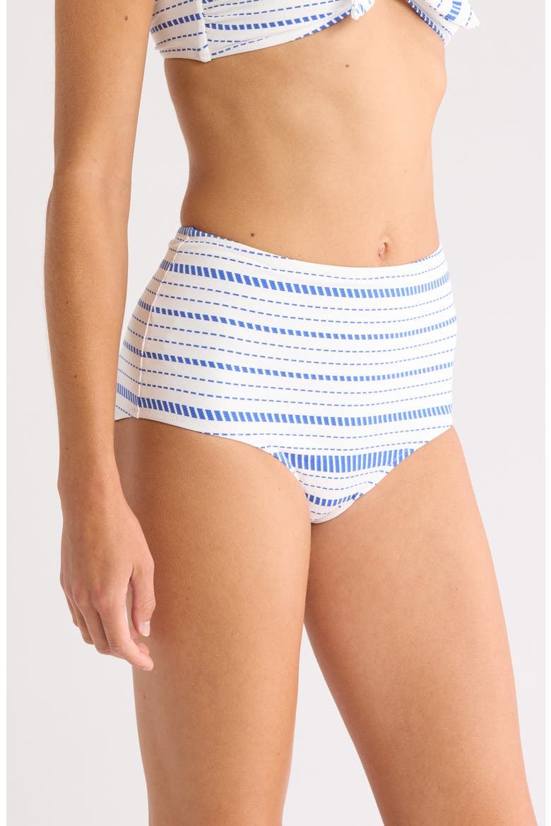 Elsi High Waist Bikini Bottoms, Alternate, color, TIKI AZURE