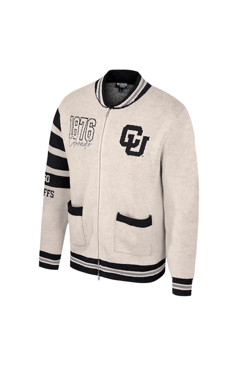 COLOSSEUM Women's Colosseum Cream Colorado Buffaloes Jacquard Full-Zip Sweater, Alternate, color, Cream