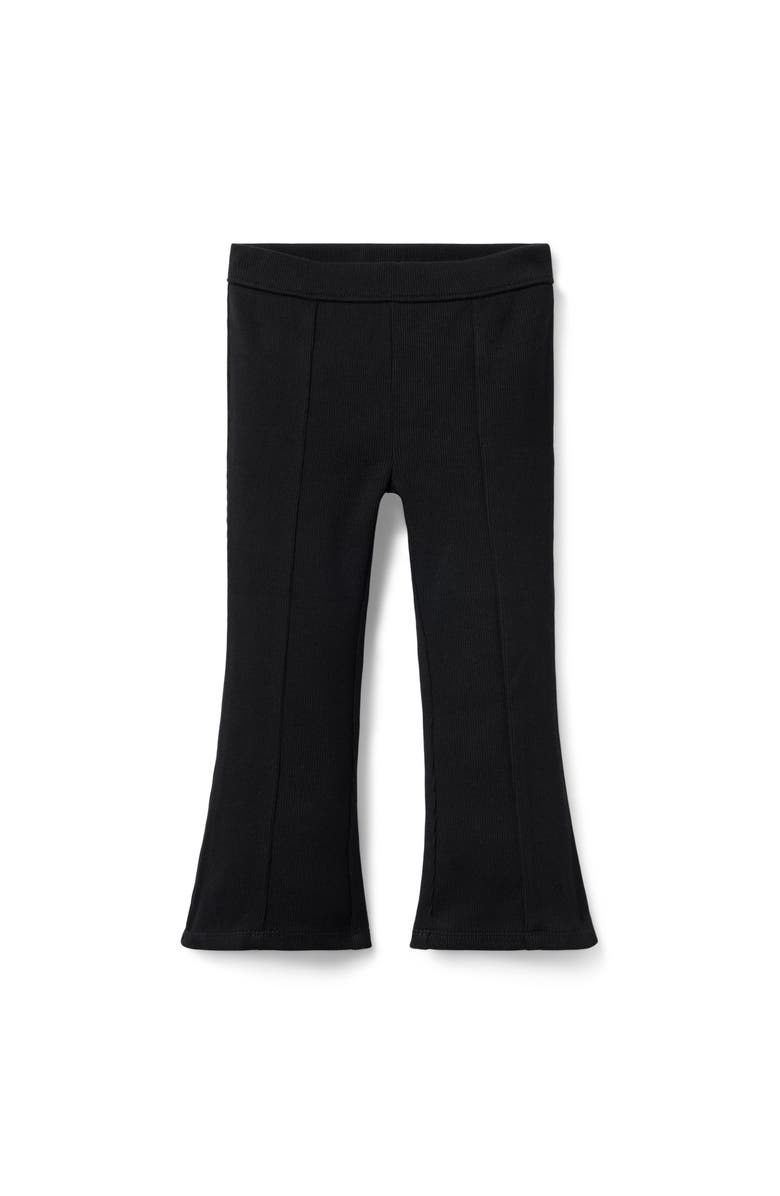 Janie and Jack Ribbed Flare Pant, Main, color, Black
