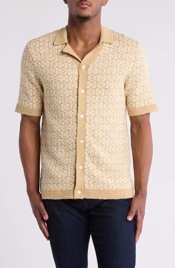 TRUTH Jacquard Short Sleeve Cardigan | Nordstromrack