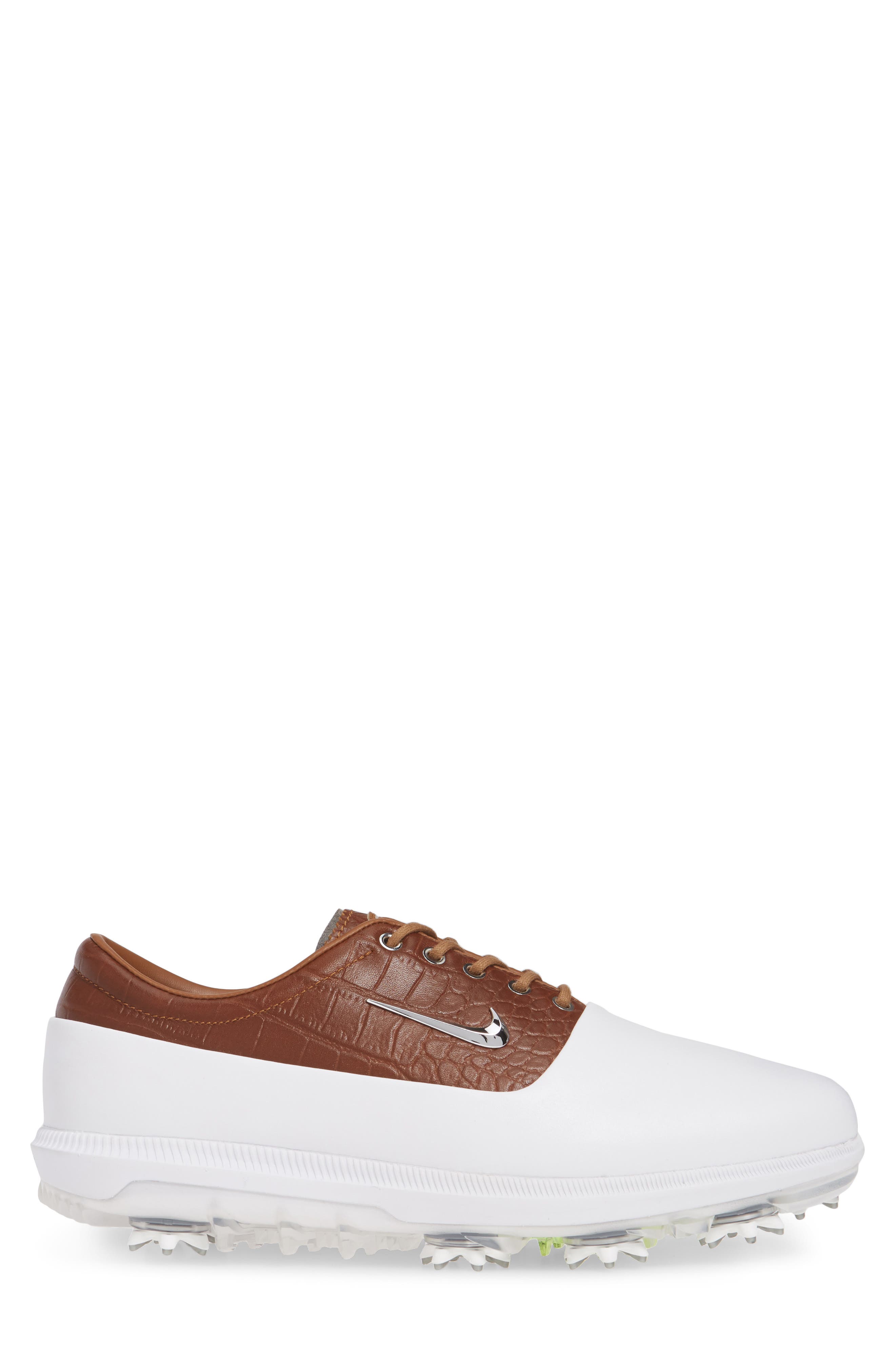 Air Zoom Victory Tour Waterproof Golf Shoe, Alternate, color, WHITE/ CHROME/ LIGHT TAN