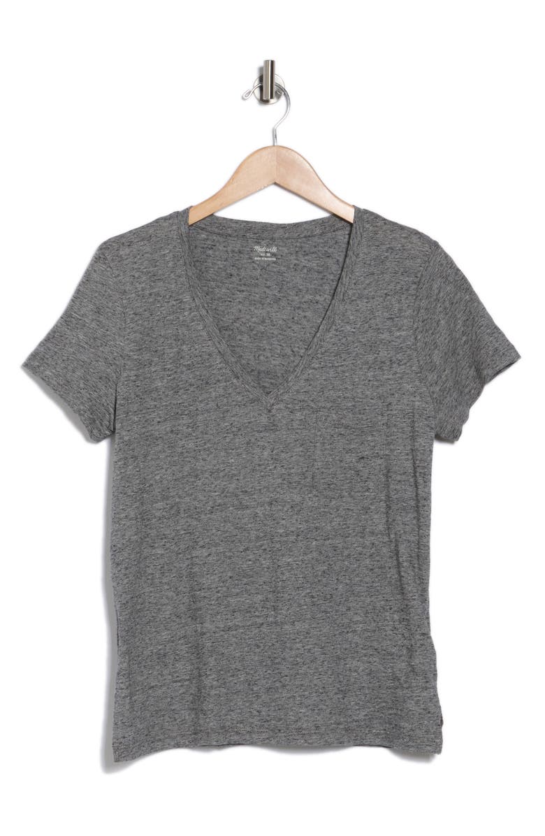 Madewell Whisper Cotton V-Neck Pocket Tee, Alternate, color,