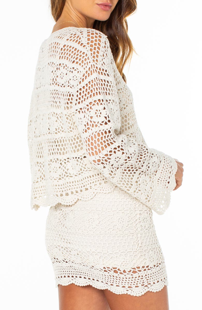 Roxy Blue Water Cotton Blend Sweater, Alternate, color, Cloud Dancer