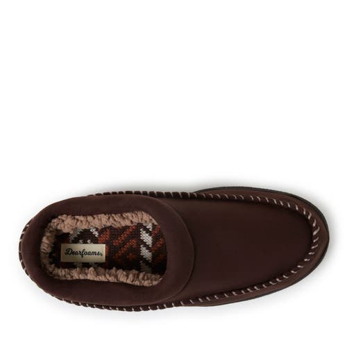 Dearfoams Men's Thompson Microsuede Clog In Coffee