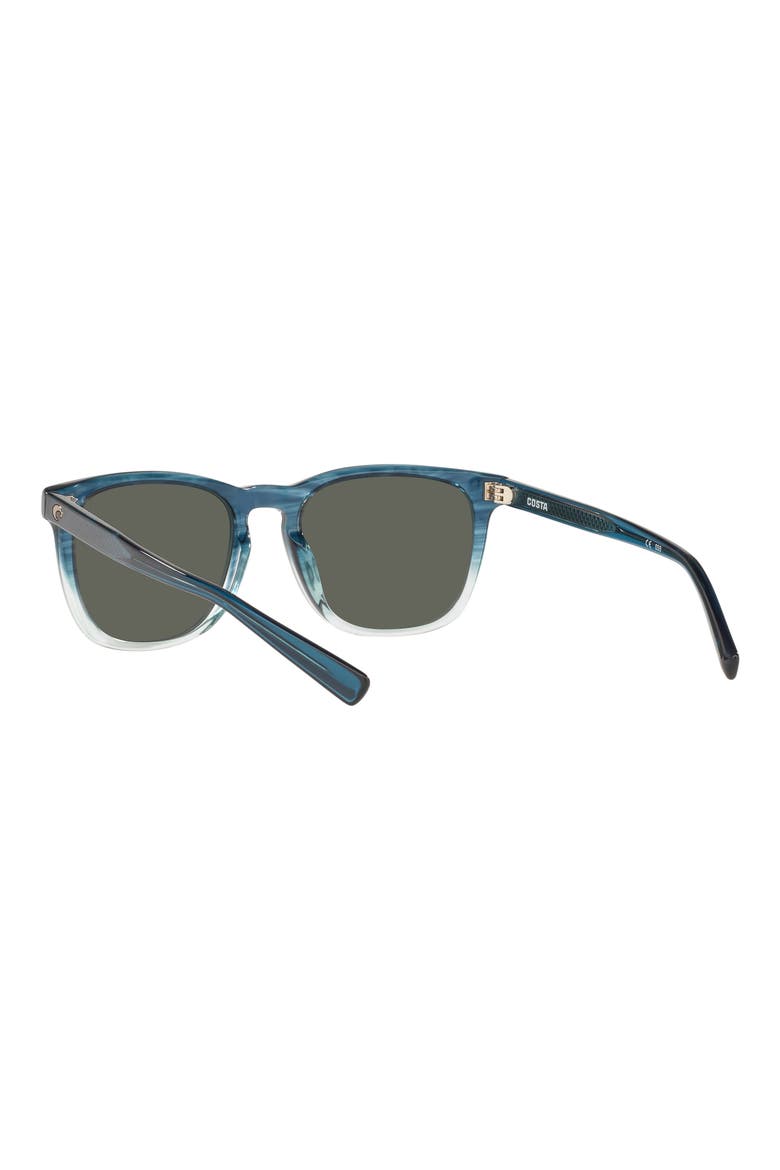 Sullivan 53mm Mirrored Polarized Square Sunglasses, Alternate, color, TEAL