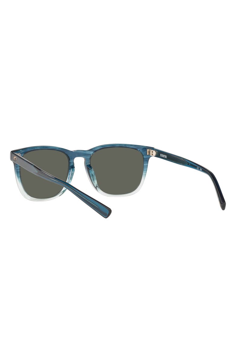 Costa Del Mar Sullivan 53mm Mirrored Polarized Square Sunglasses, Alternate, color, Teal